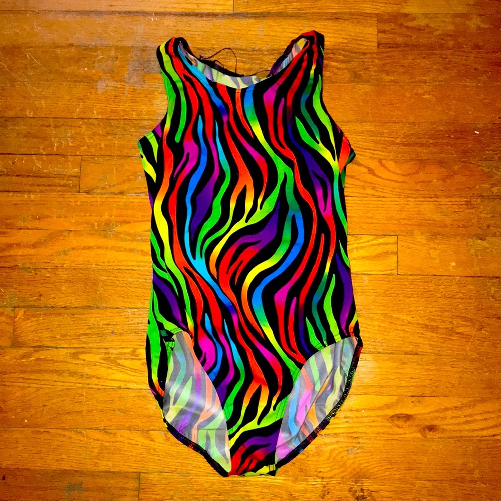Zebra print leotard